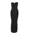 Balmain Strapless Knit Body-con Bustier Dress In Black
