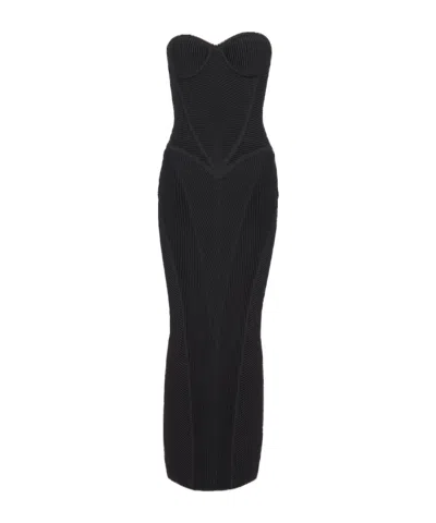 BALMAIN BALMAIN LONG STRAPLESS KNIT DRESS