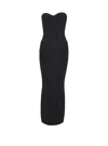 Balmain Strapless Knit Body-con Bustier Dress In Black