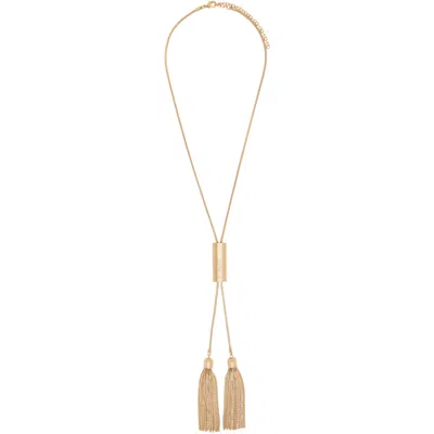 Balmain Long Tassel Necklace In Gold