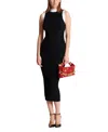 Balmain Sleeveless Torsade Knit Long Dress In Black