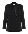 Balmain Double-breasted Wool Blazer In Black