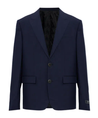 Balmain Long-sleeve Blazer In Blue