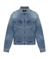 Balmain Logo-embossed Denim Jacket In Multi