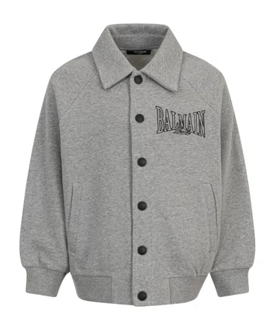Balmain Long-sleeve Jacket In Gray