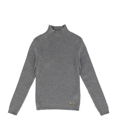 Balmain Long-sleeve Knit Top In Gray