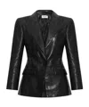 Balmain Structured-shoulder Lambskin Jacket In Black