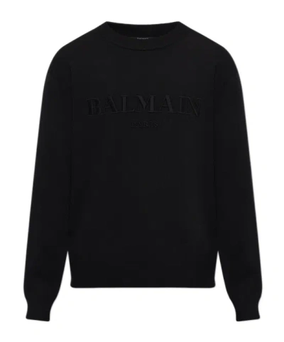 Balmain Long-sleeve Sweatshirt In Black