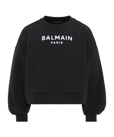 Balmain Long-sleeve Sweatshirt In Black