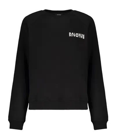 Balmain Long-sleeve Sweatshirt In Black