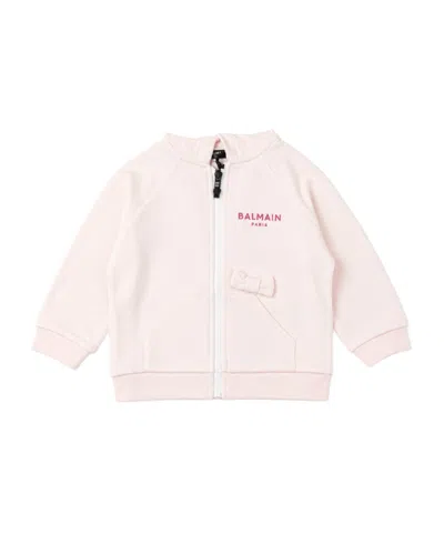 Balmain Long-sleeve Sweatshirt In Pink