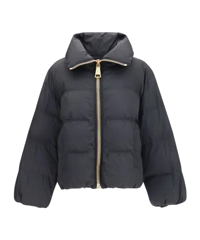 Balmain Long-sleeved Cotton-padded Jacket In Black