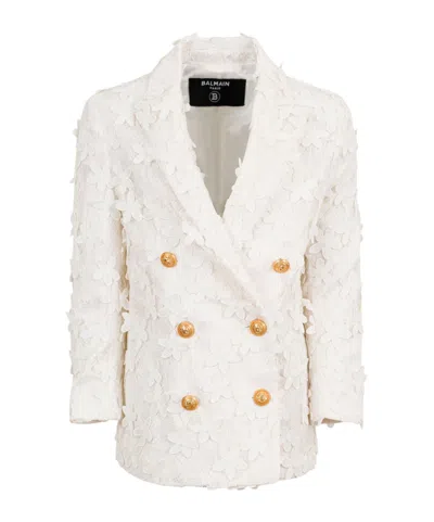 Balmain Long-sleeved Jacket In White