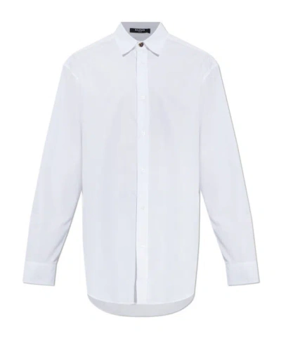 Balmain Lion-head Button Shirt In White