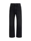 Balmain Men Loose-fit Denim Jeans In Black