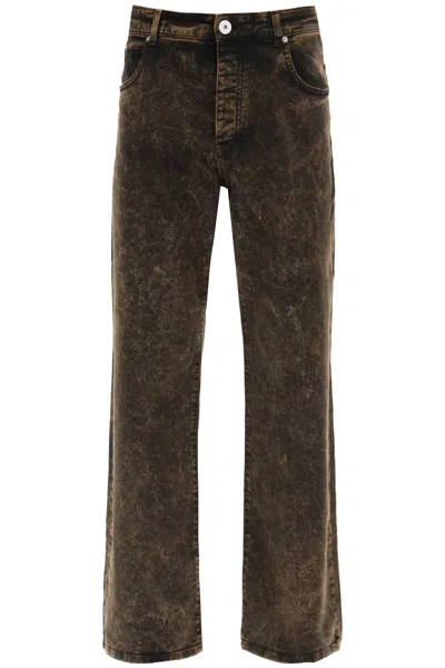 Balmain Loose Fit Jeans In Washed Denim In Multicolor