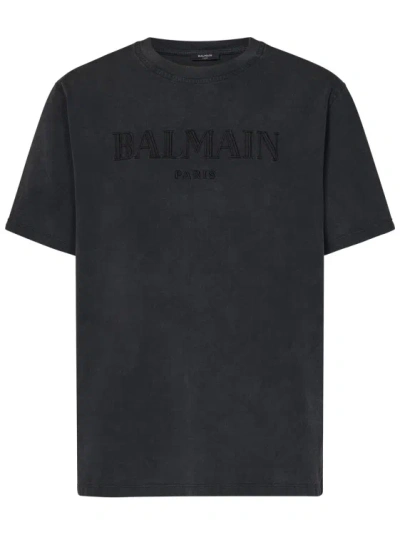 Balmain Loose-fit Pigment-dyed T-shirt In Black