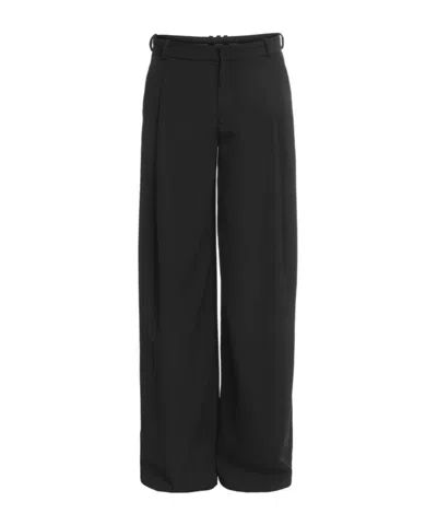 Balmain Loose-fitting Casual Pants With Belt Loops In Black