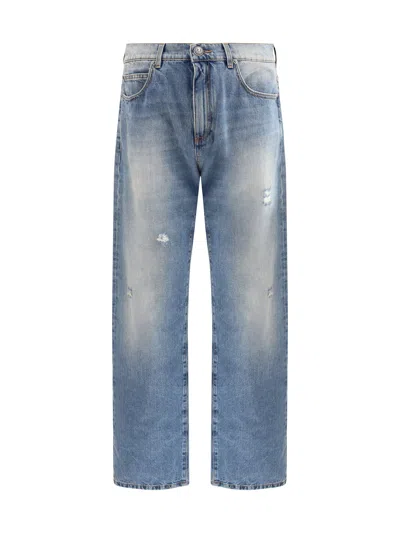 Balmain Men Loose Jeans In Blue
