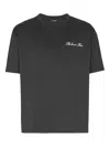 Balmain Logo Embroidered Crewneck T-shirt In Black
