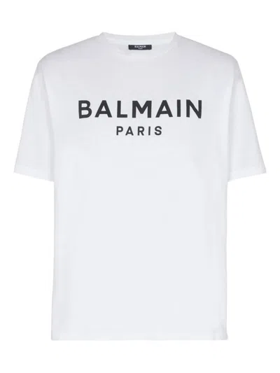 Balmain Loose Ss T-shirt Clothing In White