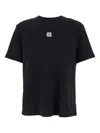 Balmain Black Crewneck T-shirt With Logo Print On The Front In Cotton Man In Black