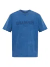 Balmain Loose Ss T-shirt Clothing In Blue
