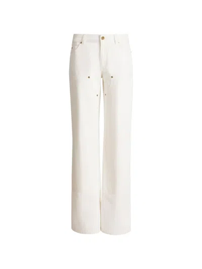 Balmain Loose-fit Denim Jeans In White