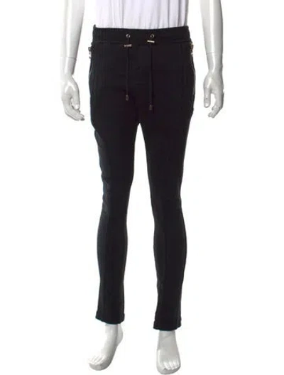 Pre-owned Balmain Lounge Bottoms In Black