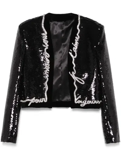 Balmain Love Letter Blazer In Black