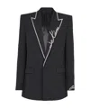Balmain Long-sleeved Suit Coat In Green