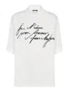 Balmain Love Letter Embroidered Collared T-shirt In White