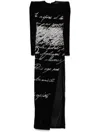 Balmain Love Letter Gown In Black