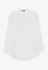 Balmain Love Letter Jacquard Long-sleeved Shirt In White