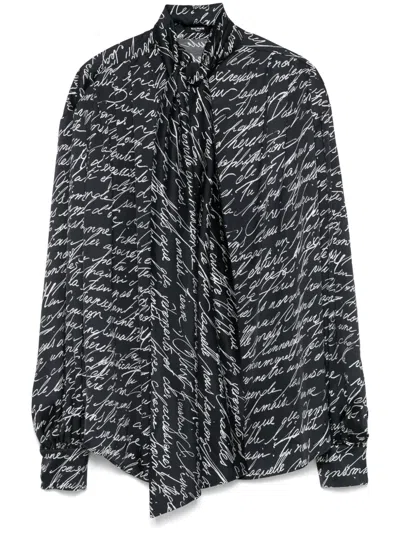 BALMAIN LOVE LETTER-PRINT BLOUSE