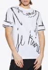 Balmain Love Letter Print T-shirt In White