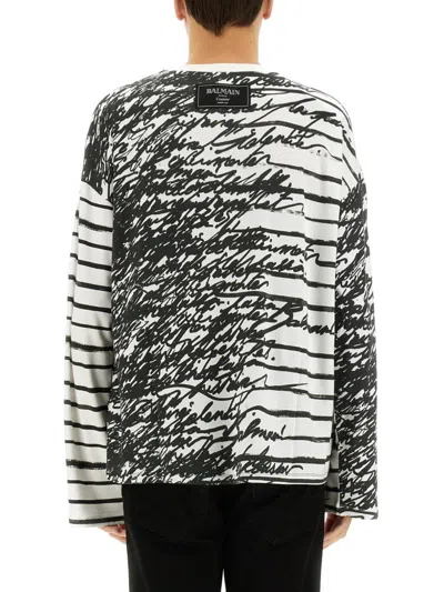 Balmain Love Letter T-shirt In Multi