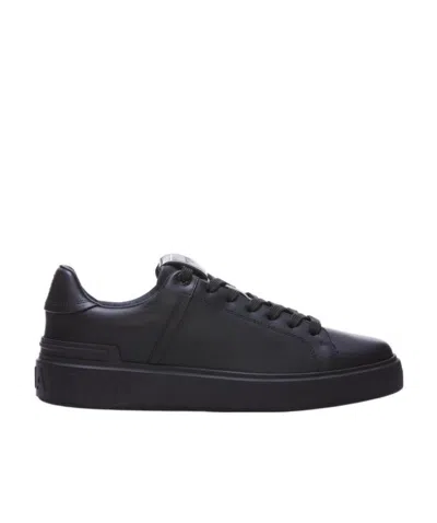 Balmain Low Lace-up Sneakers In Black