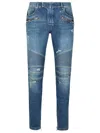 BALMAIN BALMAIN LOW RISE DISTRESSED JEANS