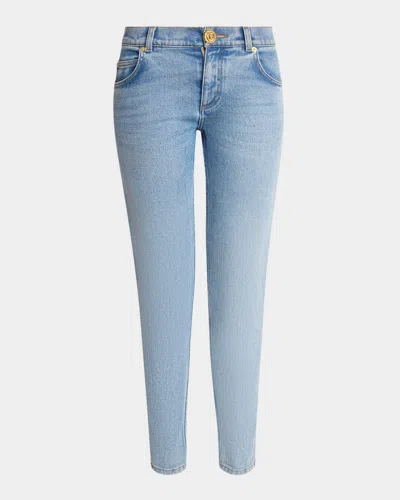 Balmain Low-rise Skinny Jeans In Blue