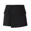 Balmain Black Buttoned 4 Pockets Gdp Skort In Black