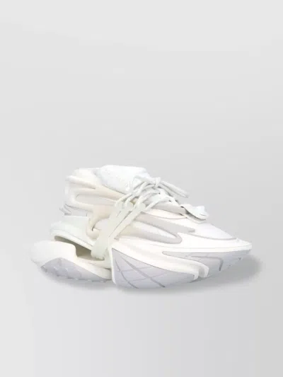 Balmain Low Top Chunky Sole High-top Sneakers In White