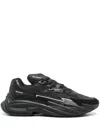 Balmain Low Top Lace Up Sneaker In Black