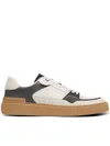 Balmain B-court Flip Leather Trainers In Gray