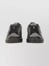Balmain Low-top Round Toe Sneakers With Rubber Sole In Black