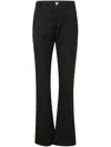 Balmain Low Waist Bootcut Pants Clothing In Black