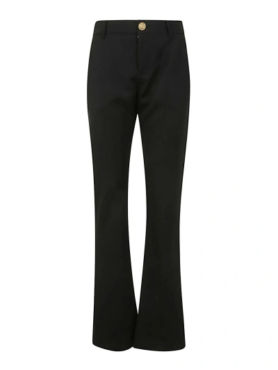 Balmain Low Waist Bootcut Trousers In Black