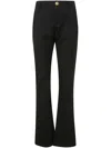 Balmain Low Waist Bootcut Pants Clothing In Black