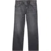 Balmain Low Waist Straight Leg Jeans In Gray
