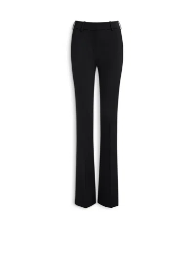 Balmain Low-waisted Wool Satin Trousers In Black
